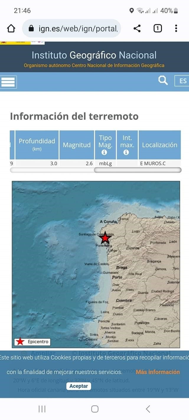 Muros Registra Un Terremoto De Grados De Magnitud