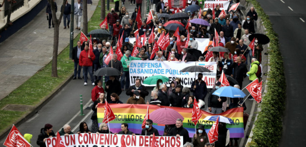 Miles de trabajadores exigen en Galicia 