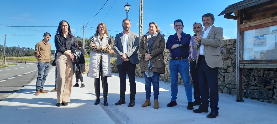 Finaliza la ejecución de la senda peatonal  que une Xornes con la iglesia de San Xoán