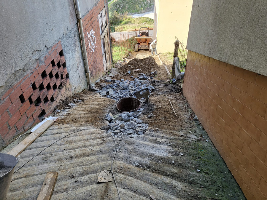 Obras en la travesía de las calles Ventorrilo, Escorial y el camino de Sorrío de Malpica