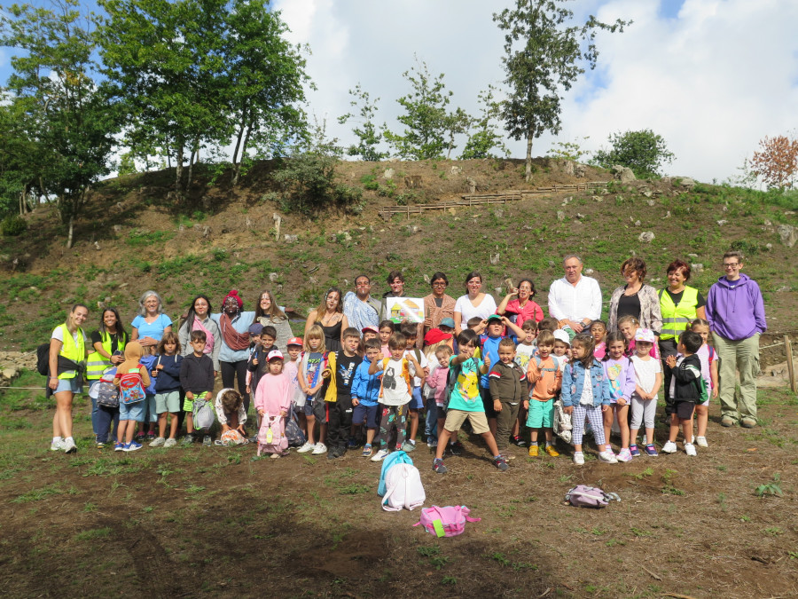 El campo de voluntariado de A Laracha participa en la consolidación del castro de Montes Claros