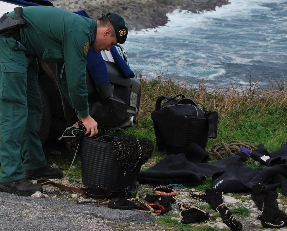 Intervención del Seprona, pesca ilegal, Guardia Civil