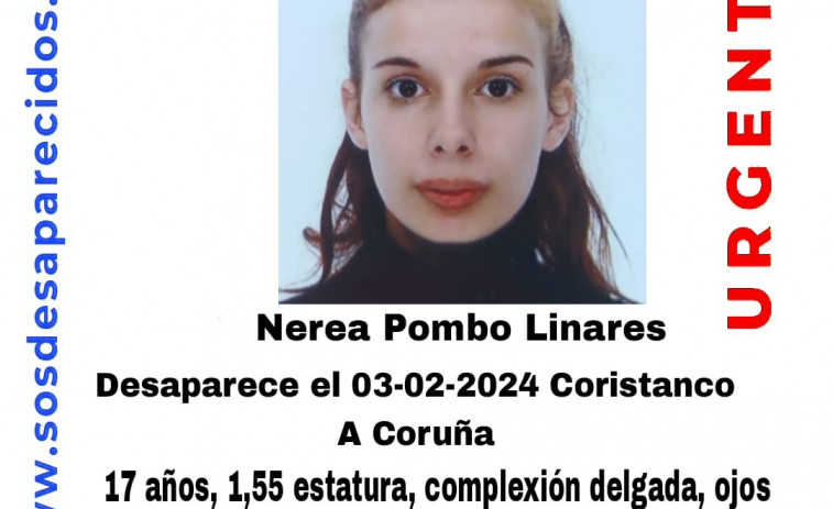 Buscan a una joven de 17 años que falta de su domicilio en Coristanco desde el día 3