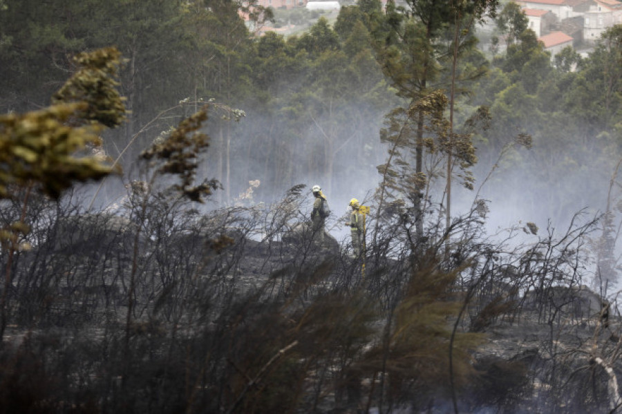 Un incendio calcina más de 20 hectáreas en A Cañiza