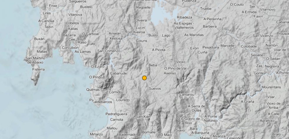 Mazaricos registra un pequeño terremoto este viernes