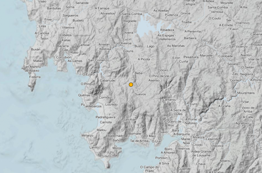 Mazaricos registra un pequeño terremoto este viernes