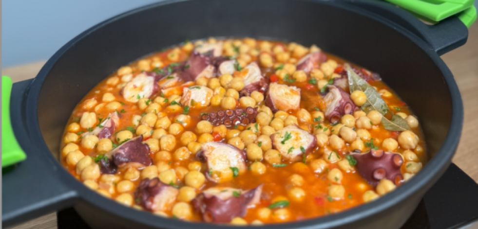 La receta de la semana: potaje de garbanzos con pulpo, por Marcos Serén