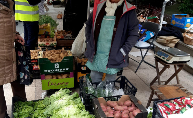 El precio de la patata autóctona de nueva cosecha se estabiliza en las feiras de la zona