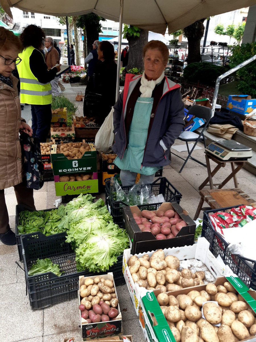 El precio de la patata autóctona de nueva cosecha se estabiliza en las feiras de la zona