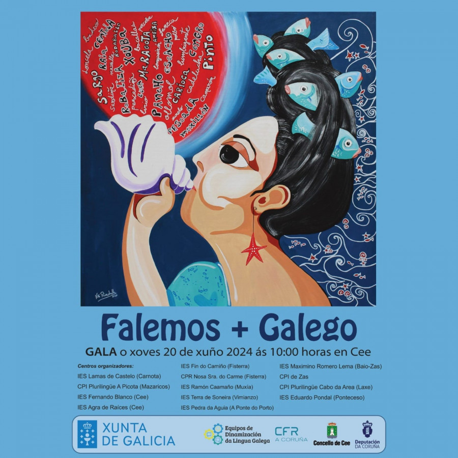 Trece institutos da Costa da Morte estarán en Cee na gala final de "Falemos + galego"