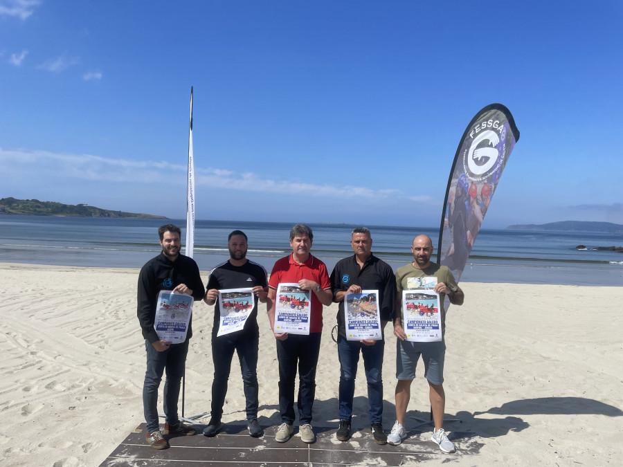 La playa de O Ézaro acoge el campeonato gallego de base de salvamento y socorrismo