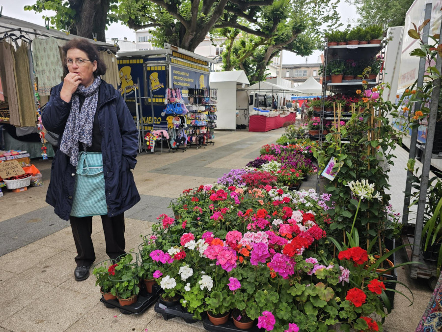 Animada y colorida feria en Carballo