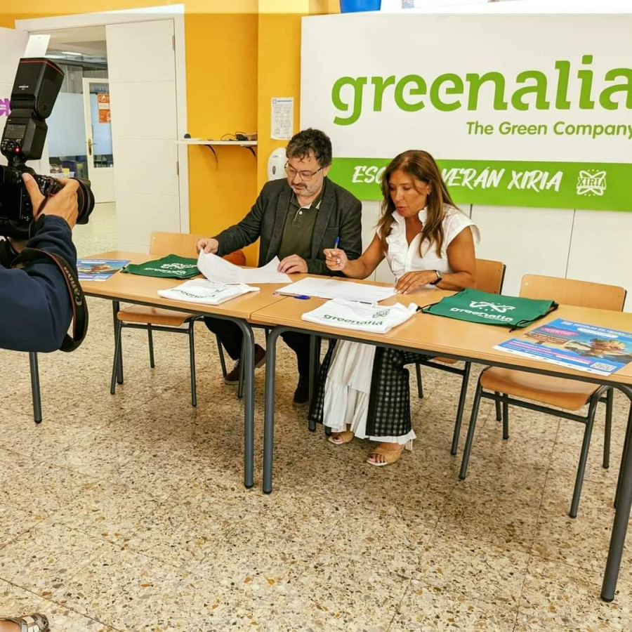 Convenio entre Balonmán Xiria y Greenalia