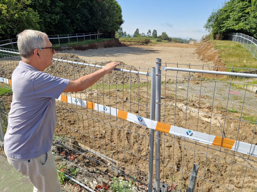 Avanzan las obras de la nueva vía que prestará servicio al polígono de Carballo