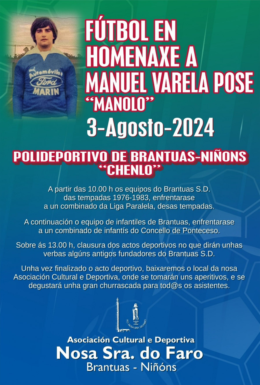 Fútbol en Brantuas en homenaje a Manuel Varela Pose