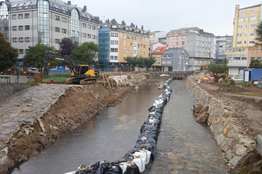 Las obras de la Fomento cerrarán el tramo del paseo fluvial y los garajes de la rúa Río