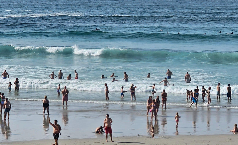 El servicio de socorrismo de la playa de  Caión atendió este verano un total de 124 incidencias