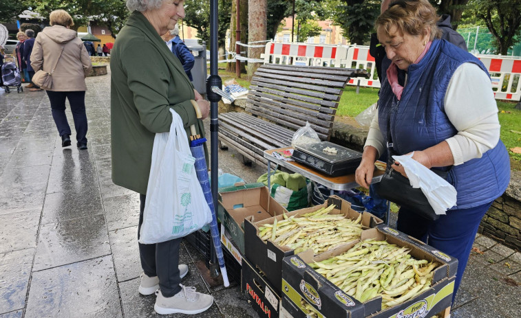 Mucho producto de temporada en la feria de Carballo