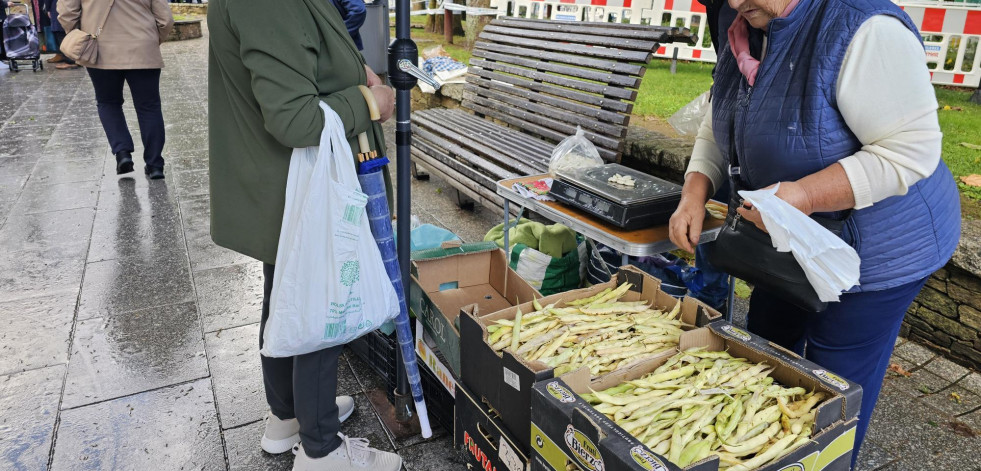 Mucho producto de temporada en la feria de Carballo