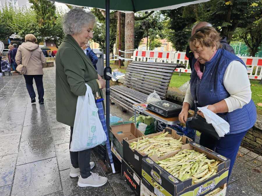 Mucho producto de temporada en la feria de Carballo