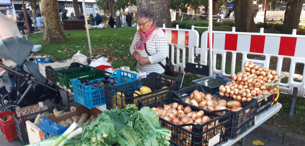 El efecto de las lluvias en los cultivos mantiene los precios elevados en la feria carballesa