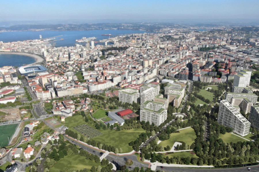 Arial lanza sus edificios en Visma, la urbanización más céntrica de A Coruña