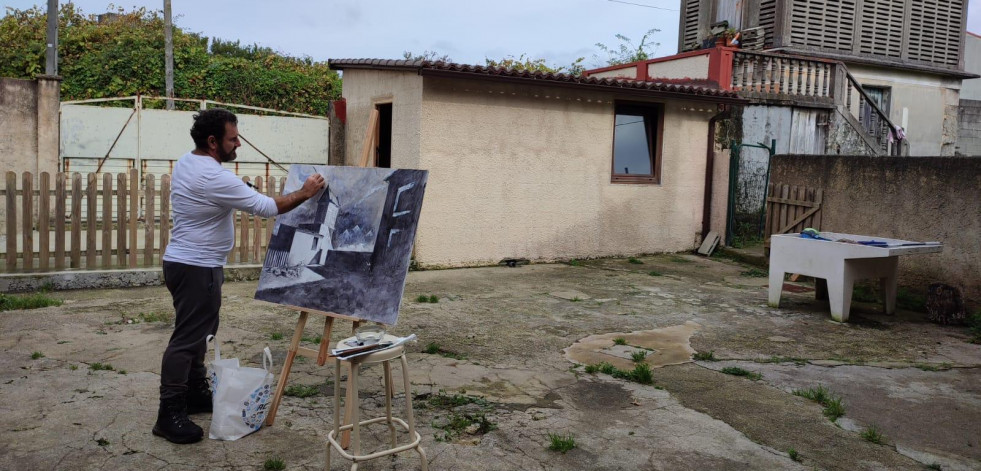 El cubano Luis Enrique Camejo recrea sus pinturas en A Laracha