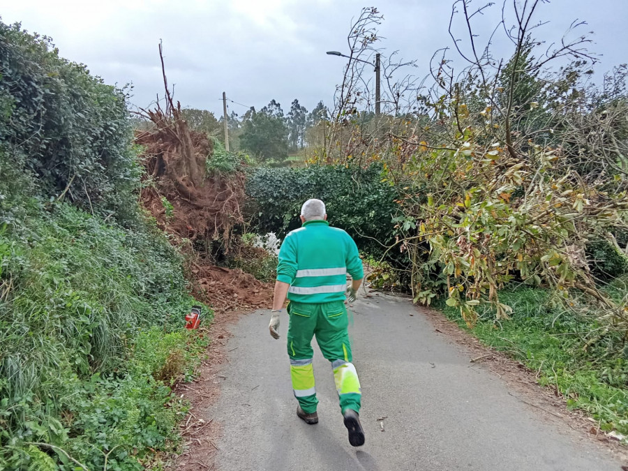 El temporal deja rachas de viento de más 157 kilómetros por hora en Vimianzo