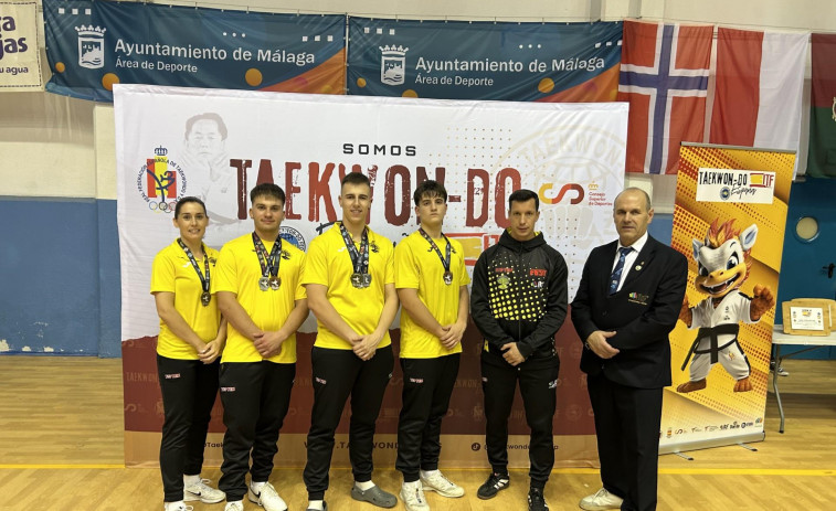 Siete preseas para Taekwon-do ITF Carballo en la cita celebrada en Málaga