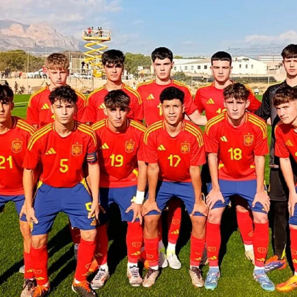 España sub-15 gana a Marruecos con el muxián Raúl Lema de titular