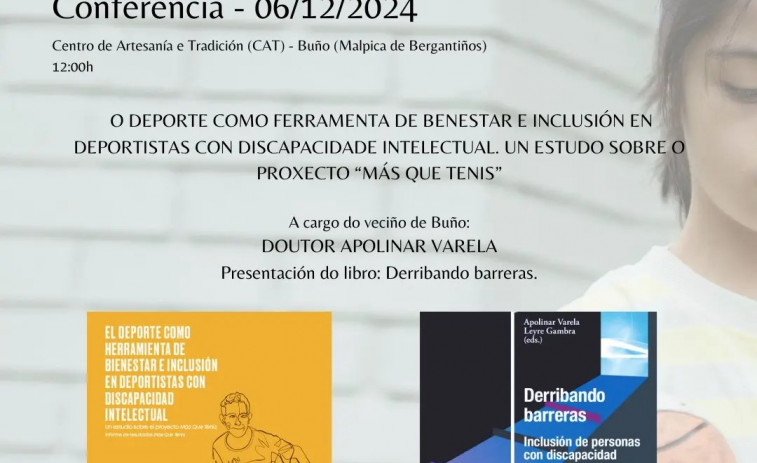 Charla sobre deporte y discapacidad, con Apolinar Varela en Buño