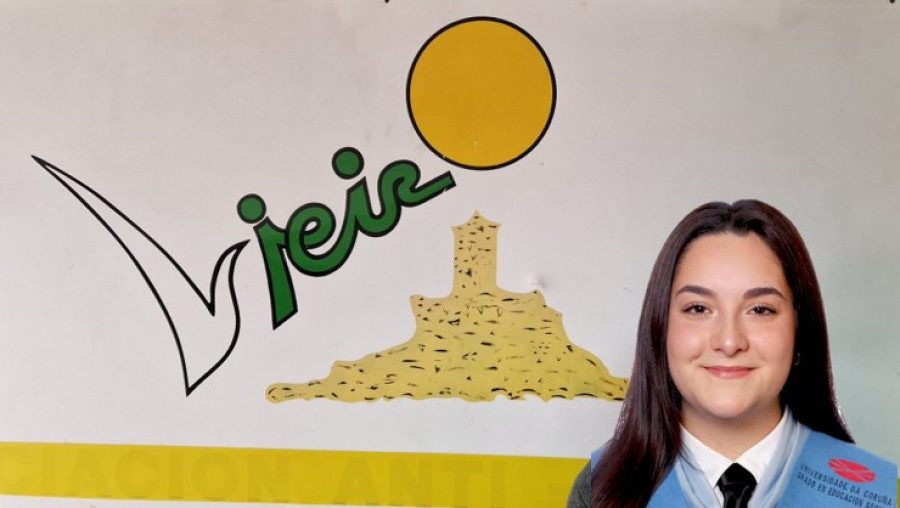 Candela Lema Neira, estudiante de la Universidad de A Coruña, realiza sus prácticas en Vieiro