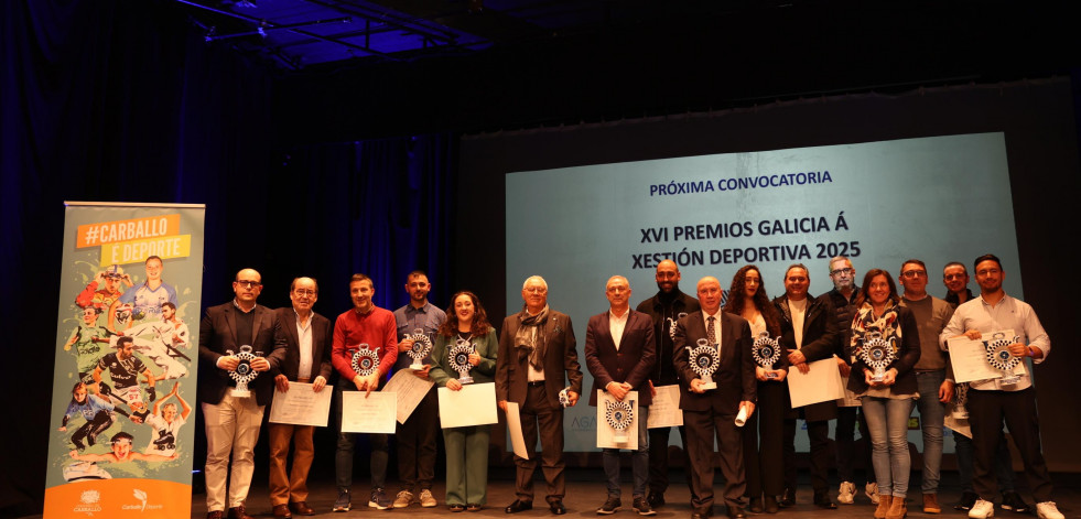 Entregados en el Pazo carballés los XV Premios Galicia a la gestión deportiva