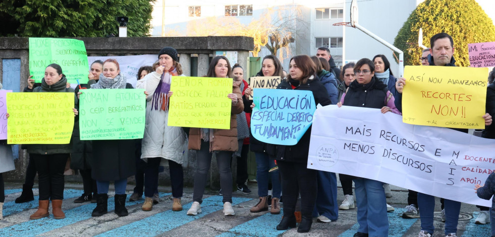 Las familias del CEIP Bergantiños llaman a participar en la protesta por una educación de calidad