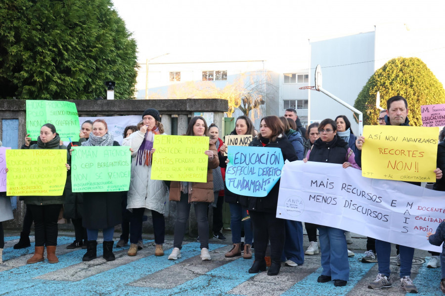 Las familias del CEIP Bergantiños llaman a participar en la protesta por una educación de calidad