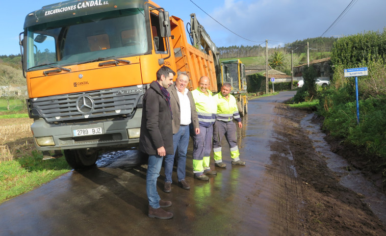 A Laracha pone en marcha las obras de mejora de la red viaria de Montemaior y Golmar