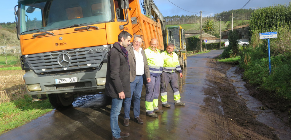 A Laracha pone en marcha las obras de mejora de la red viaria de Montemaior y Golmar