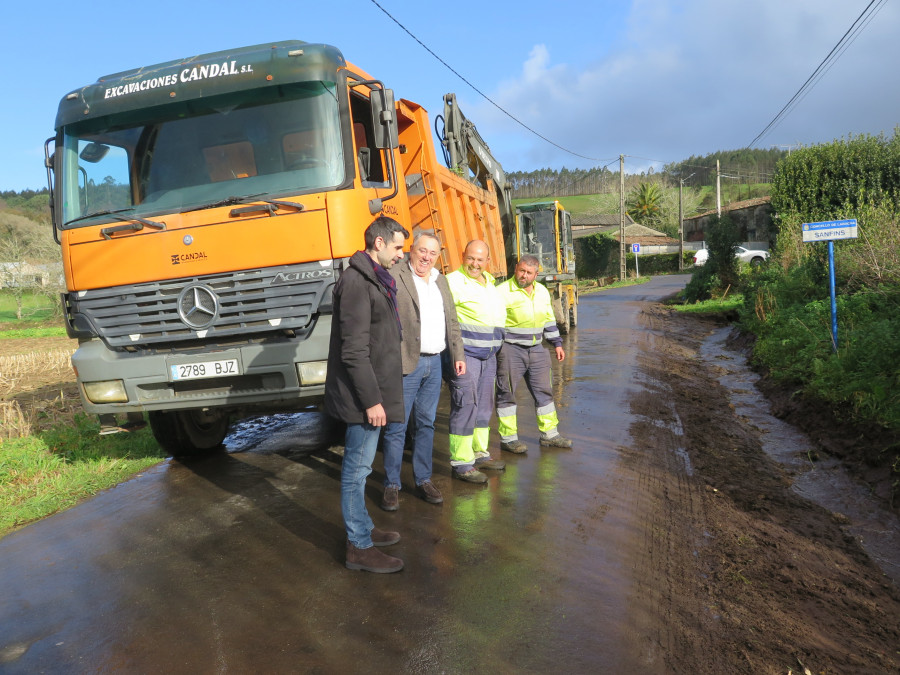 A Laracha pone en marcha las obras de mejora de la red viaria de Montemaior y Golmar