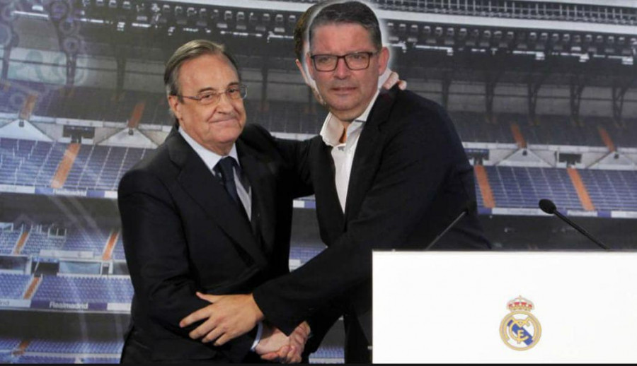 Ricardo Serrano como relevo de Florentino Pérez y Morata al Bergantiños