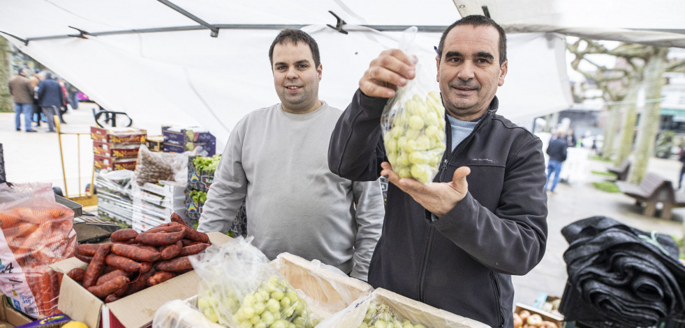 Las uvas para Fin de Año cotizan hasta en siete euros el kilo en la feria carballesa