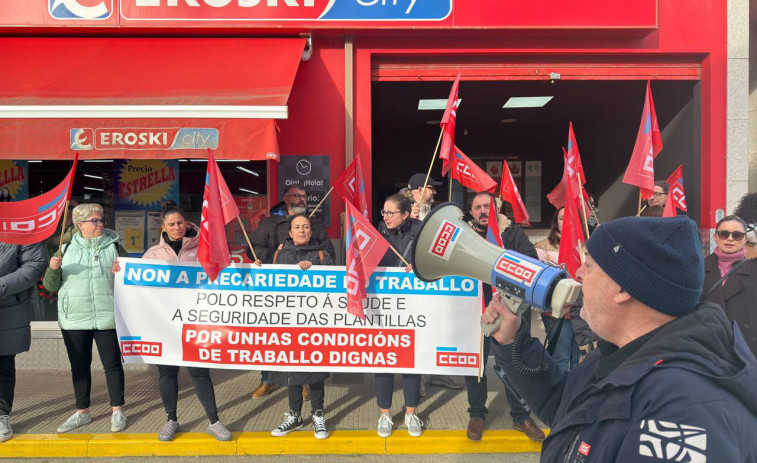 CCOO denuncia despidos arbitrarios y cargas de trabajo excesivas en el Eroski de Ponteceso