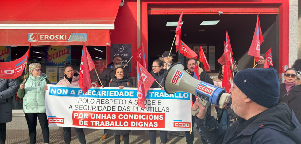 CCOO denuncia despidos arbitrarios y cargas de trabajo excesivas en el Eroski de Ponteceso