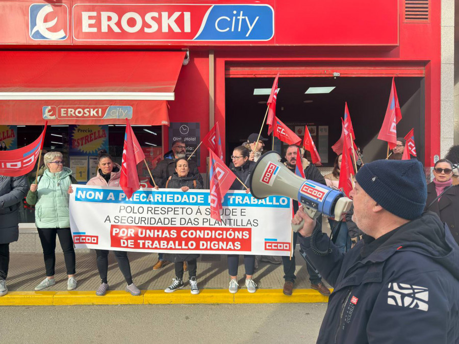 CCOO denuncia despidos arbitrarios y cargas de trabajo excesivas en el Eroski de Ponteceso