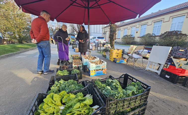 Temperaturas gélidas en los mercados de Carballo y Cee