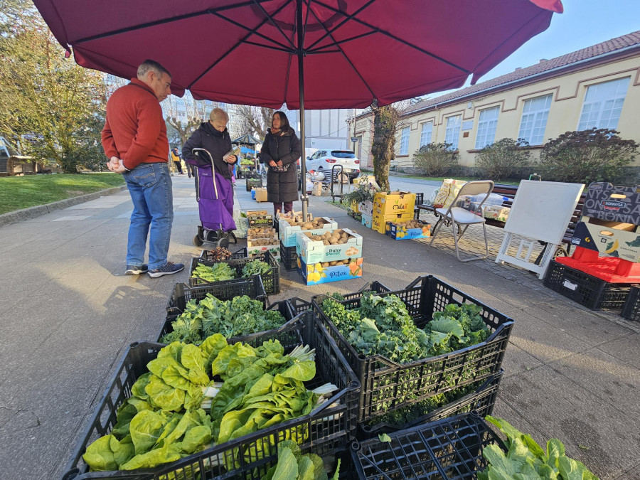 Temperaturas gélidas en los mercados de Carballo y Cee