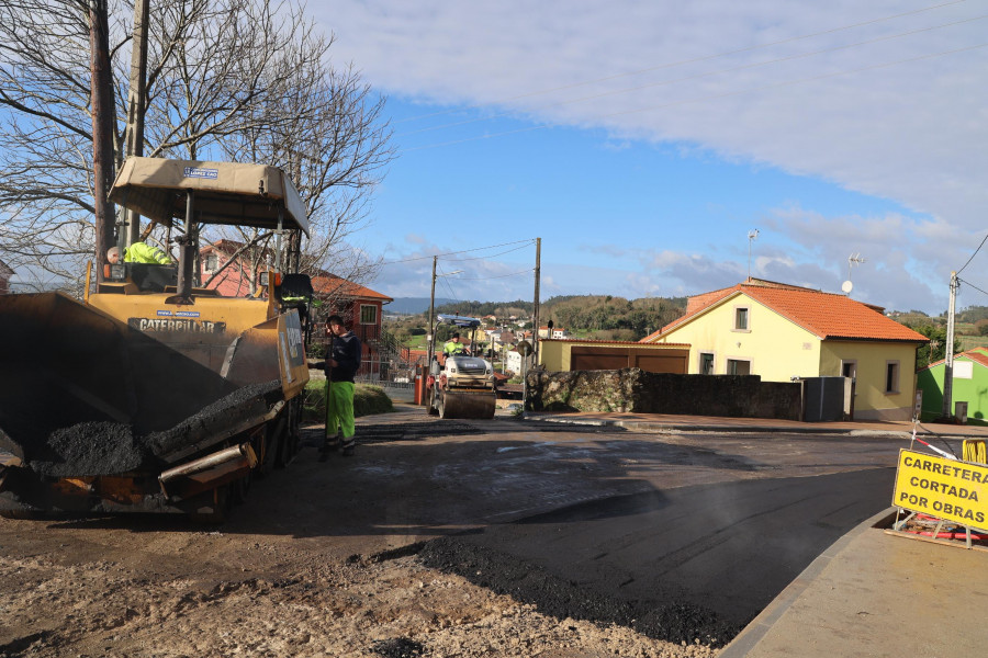 Las obras de la carballesa carretera de Sísamo entran en su recta final