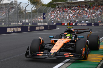 Melbourne (Australia), 15/03/2025.- Lando Norris of McLaren in action during Qualifying in the Australian Grand Prix at Albert Park Circuit in Melbourne, Victoria, Australia, 15 March 2025. The 2025 A