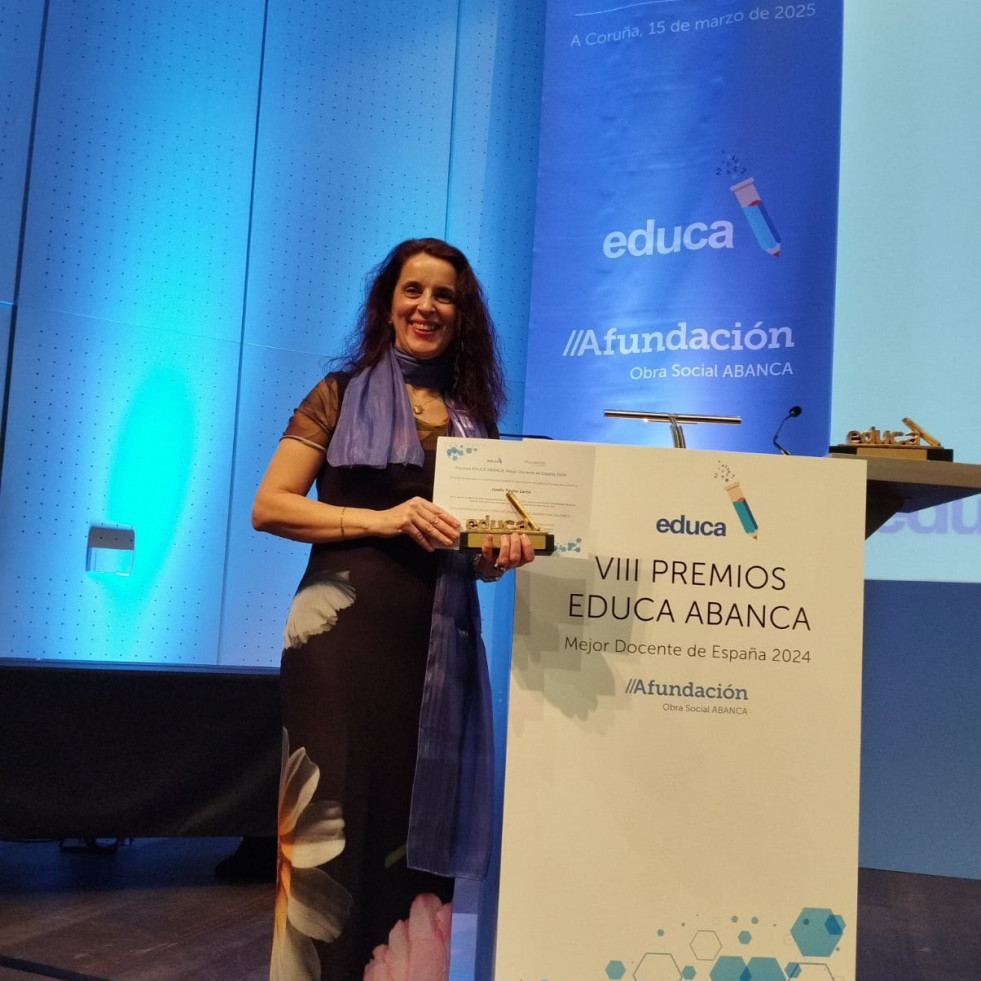 Fina Paulos, segunda mejor docente de España en los Premios Educa Abanca