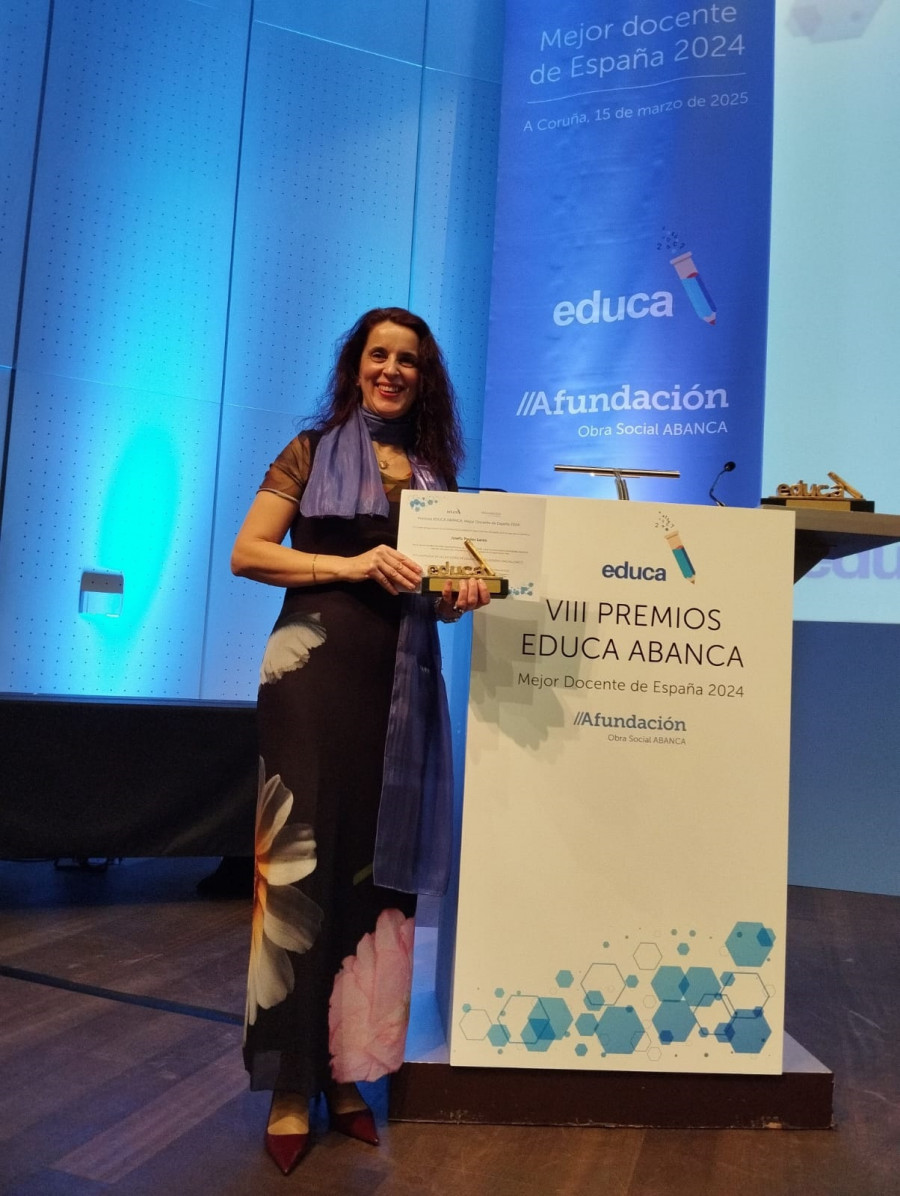 Fina Paulos, segunda mejor docente de España en los Premios Educa Abanca